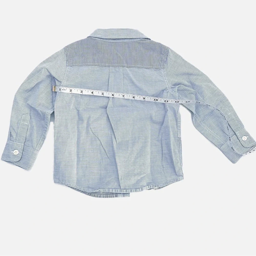 GAP Baby Gap Blue Striped Button-Down Shirt - Size 2 Years